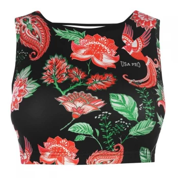 Image of USA Pro Racer Back Sports Bra - Red Oriental