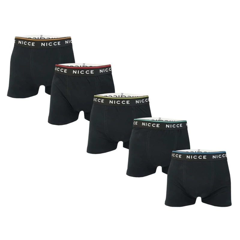 Image of Nicce Foxwell 5 Pack Boxer Shorts - Black M