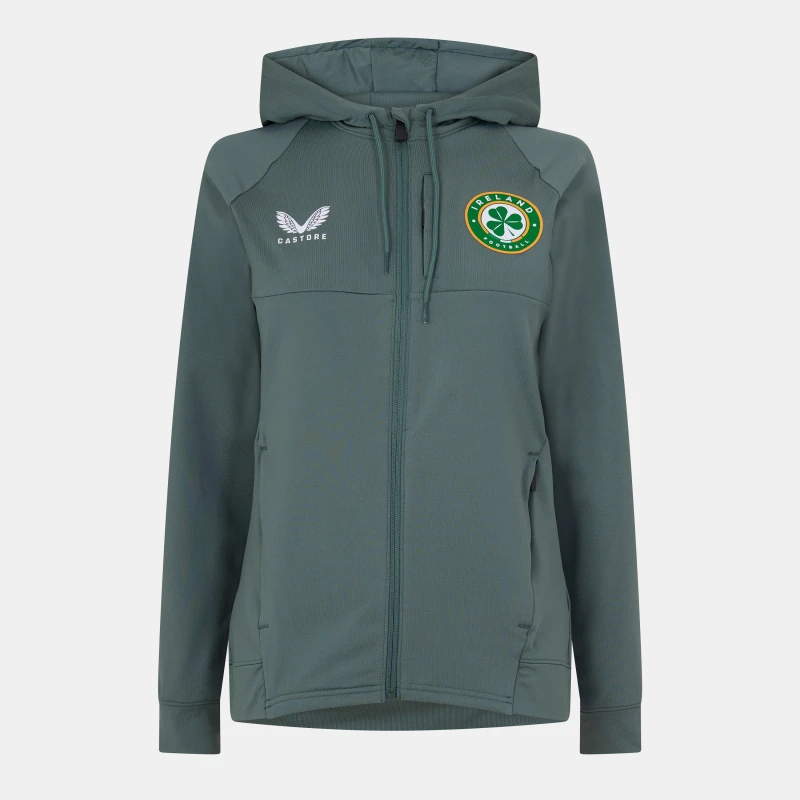 Image of Castore Womens Fai Full-Zip Licence Tracksuit Top Jolly Green female 8 (XS)