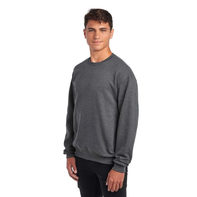 Image of JERZEES Mens Nublend Sweatshirt in Dark Grey Size: Large Dark Grey Male L