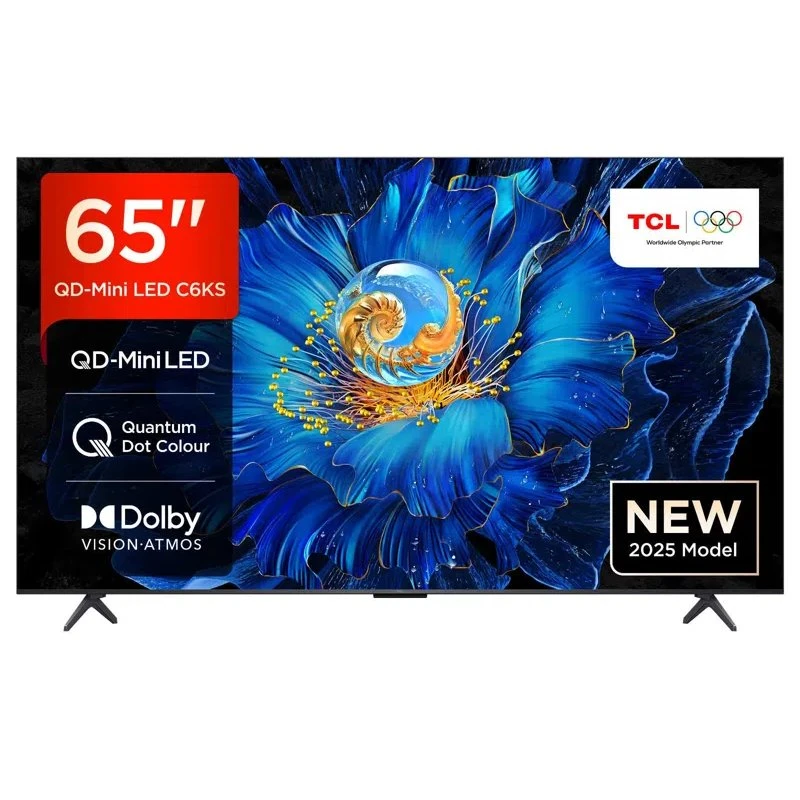 Image of TCL C6KS 65" Smart 4K Ultra HD QLED Google TV 65C6KS-UK Metallic