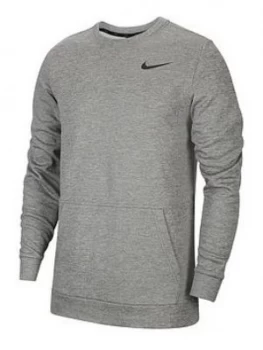 Image of Nike Training Therma Crew Neck Top - Dark Grey, Size 2XL, Men