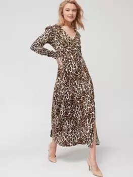 Image of Guess Bibiane Animal Print Dress, Multi, Size L, Women