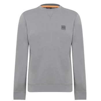 Image of Boss Relaxed-Fit Crewneck Sweatshirt - White