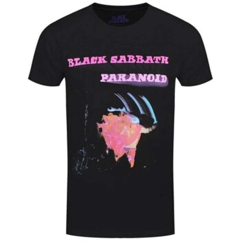 Image of Black Sabbath Black Sabbath Men Paranoid Motion Trails T-Shirt in Black Size: X-Large Black XL Male 5063300575918