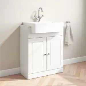 Image of 670mm Paintable Freestanding Vanity Unit with Basin - Westbury