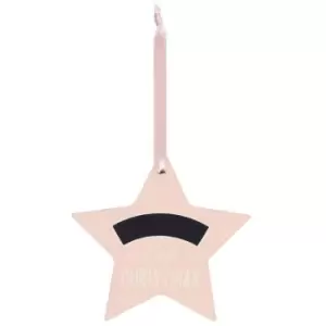 Image of Something Different Star Babys First Christmas Tree Decoration (One Size) (Baby Pink) - Baby Pink