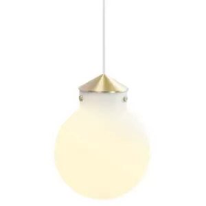 Image of Raito 22cm Globe Pendant Ceiling Light Opal Glass, E27