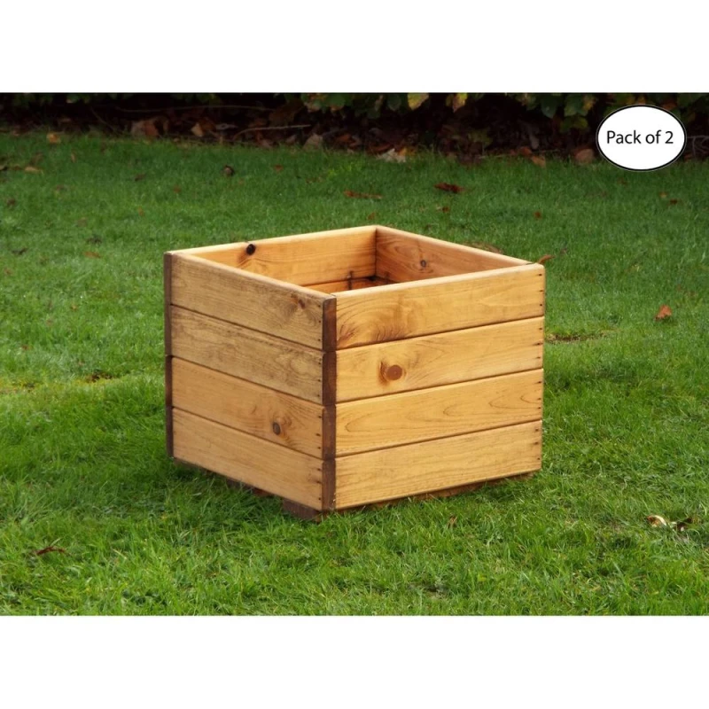 Image of Charles Taylor Multi Pack of 2 - Regular Open Berwick Planter - L32 x W32 x H32cm in Light Brown Light Brown Unisex