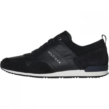 Image of Tommy Hilfiger Iconic Leather Suede Mix Runner - Midnight