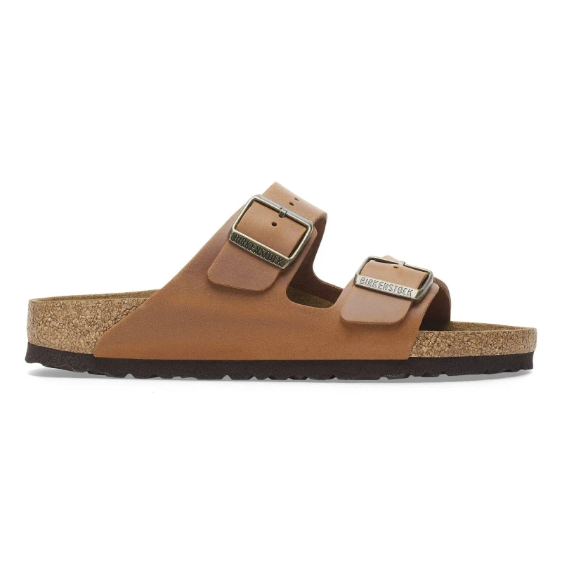 Image of Birkenstock Sandals Birkenstock Arizona Oiled Leather Marron Unisex 37 Etroit