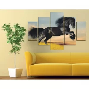 Image of ST077 Multicolor Decorative MDF Painting (5 Pieces)