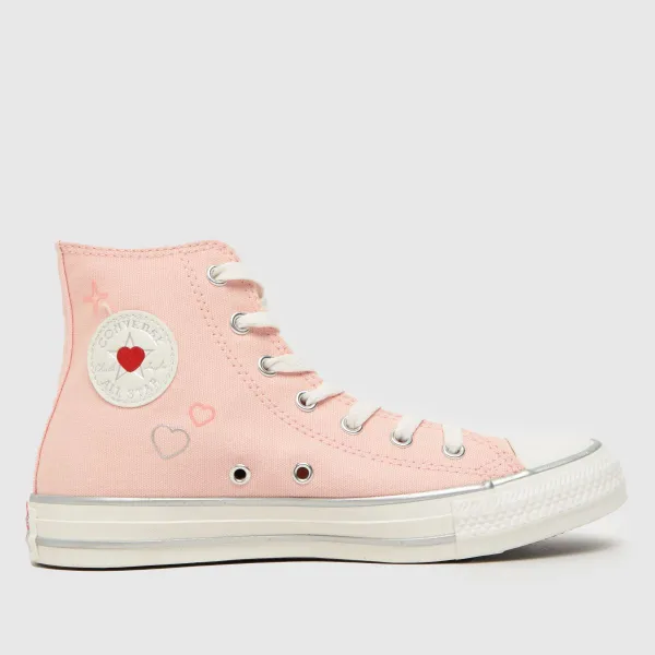 Image of Converse pale pink all star hi Girls Youth Trainers