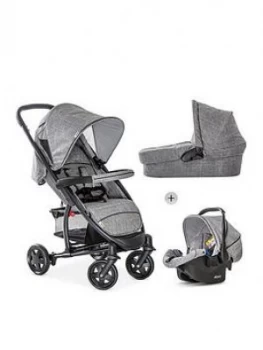 Image of Hauck Malibu 4 Trioset Travel system, Black/Silver