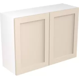 Image of Kitchen Kit Flatpack Shaker Kitchen Cabinet Wall Unit Ultra Matt 1000mm in Cashmere MFC