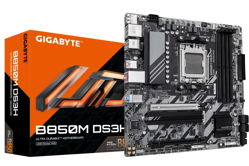 Image of Gigabyte B850M DS3H AMD Ryzen AM5 DDR5 mATX Motherboard