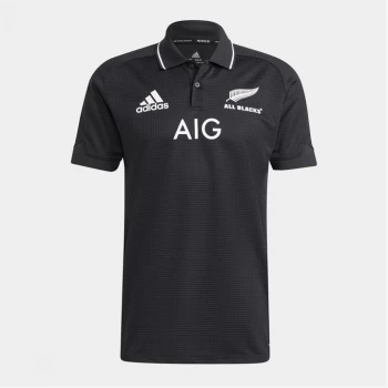 Image of adidas New Zealand Polo Home Shirt 2021 - Black