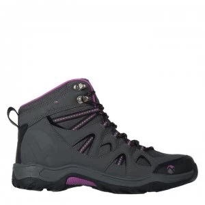 Image of Gelert Ottawa Mid Ladies Walking Boots - Charcoal/Purple