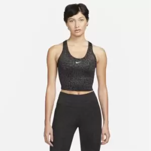 Image of Nike Dri-FIT One Slim Fit Printed Tank Top Ladies - Black