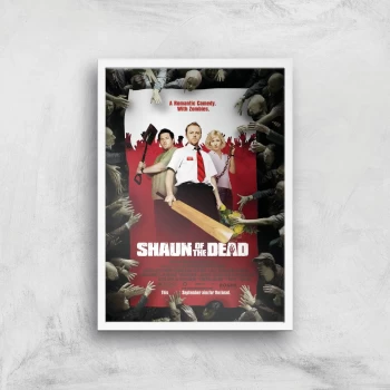 Image of Shaun Of The Dead Giclee Art Print - A2 - White Frame