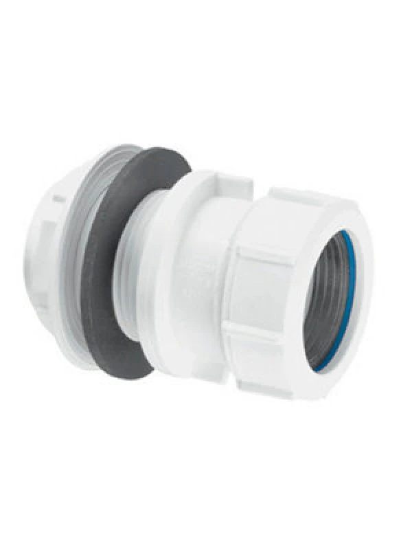Image of McAlpine T11M 1.5" Multifit Straight Tank Connector White