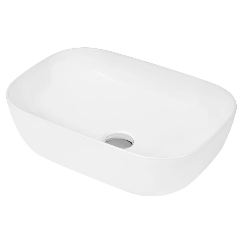 Image of Balterley Square Ceramic Countertop Vessel without Overflow 455mm White
