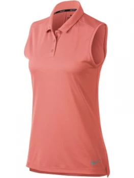 Image of Nike Golf Dry Sleeveless Polo Hot Pink