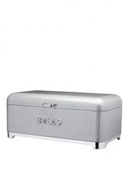 Image of Kitchencraft Lovello Bread Bin In Shadow Grey ; 42 X 22 X 18 Cm
