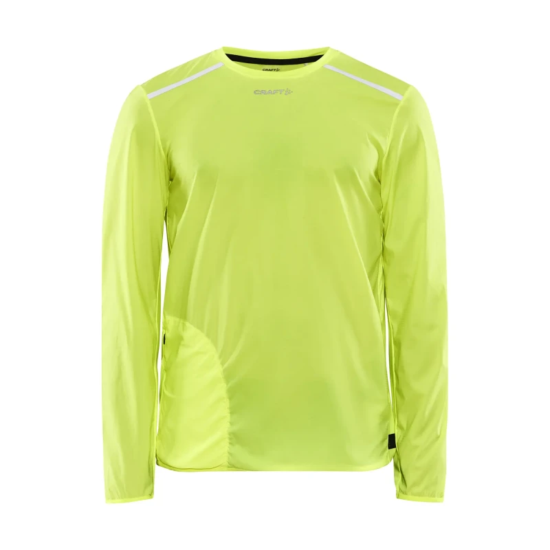 Image of Craft CRAFT Men PRO Hypervent Long Sleeve Wind Top in Yellow Size: Medium Yellow M Male 7318573951326