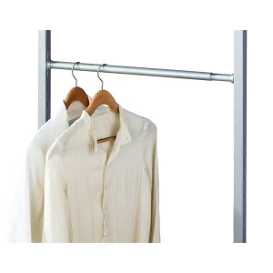 Image of Wickes Wardrobe Rail Hanger Telescopic Bar Kit - 700-1300mm