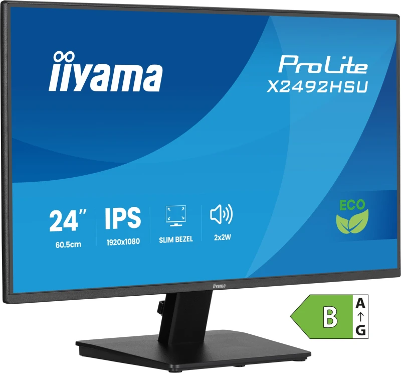 Image of iiyama iiyama ProLite X2492HSU-B1 computer monitor 61cm (24") 1920 x 1080 pixels Full HD LED Black X2492HSU-B1