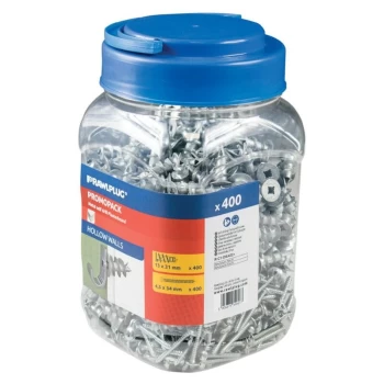 Image of Metal Self Drill Fixings, Jar of 400 Plugs and 400 Screws - Rawl