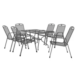 Image of Royal Garden Savoy 6 Seat Rectangular Set - Grey