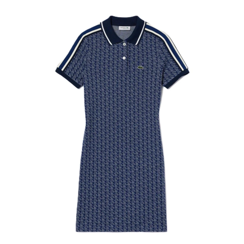 Image of Lacoste Womens Polo Dress Methylene/Flour female 6 (34)
