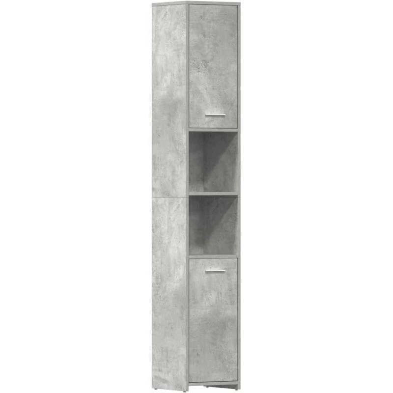 Image of VIDAXL Vidaxl - Bathroom Cabinet Concrete Grey 30x30x183.5cm Engineered Wood 8720286015759