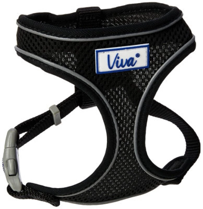 Image of Ancol Viva Nylon Comfort Mesh Harness Black XS (Pack Of 1) 28 - 40 Cm