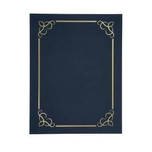 Image of Certificate Covers Linen Finish Heavyweight Card Stock Blue 240g Pack