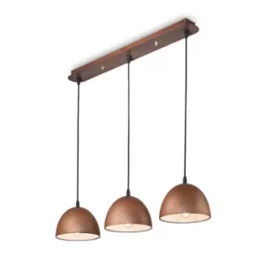 Image of Folk 3 Light Pendant Bar Light Weathered