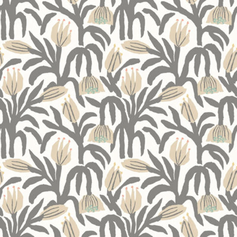 Image of Hoopla Walls Chunky Flower Black & White Smooth Matt Wallpaper