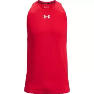 Image of Under Armour Armour Baseline Cotton Tank - Red