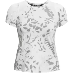 Image of Under Armour Iso-Chill 200 Print Short Sleeve Top - White