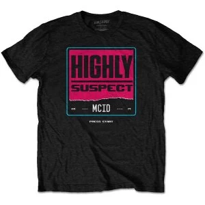 Image of Highly Suspect - Press Start Unisex Medium T-Shirt - Black