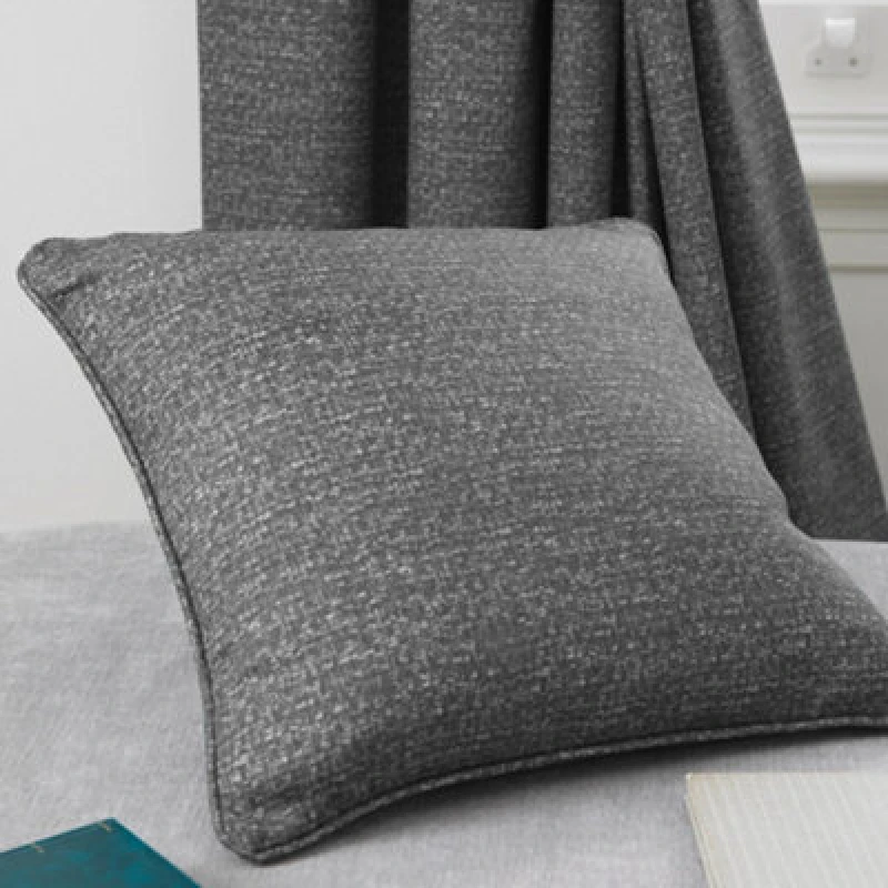 Image of Dreams & Drapes Pembrey Textured Charcoal Filled Cushion