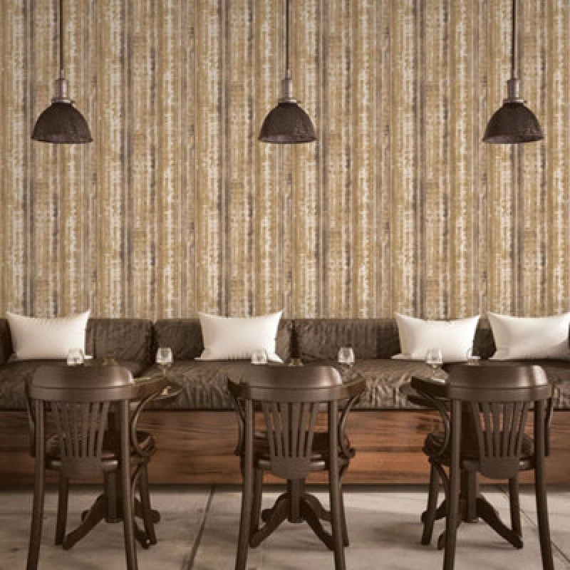 Image of Galerie Grunge Gold Brown Industrial Sheet Smooth Wallpaper