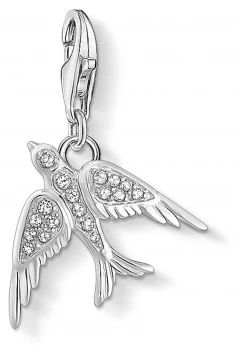 Image of Thomas Sabo Charming Sterling Silver Bird Charm Pendent Jewellery