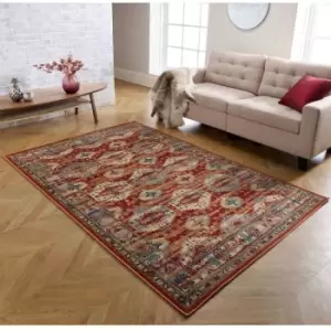 Image of Oriental Weavers Valeria 8024R Rug - 80x150cm, Floral - Red