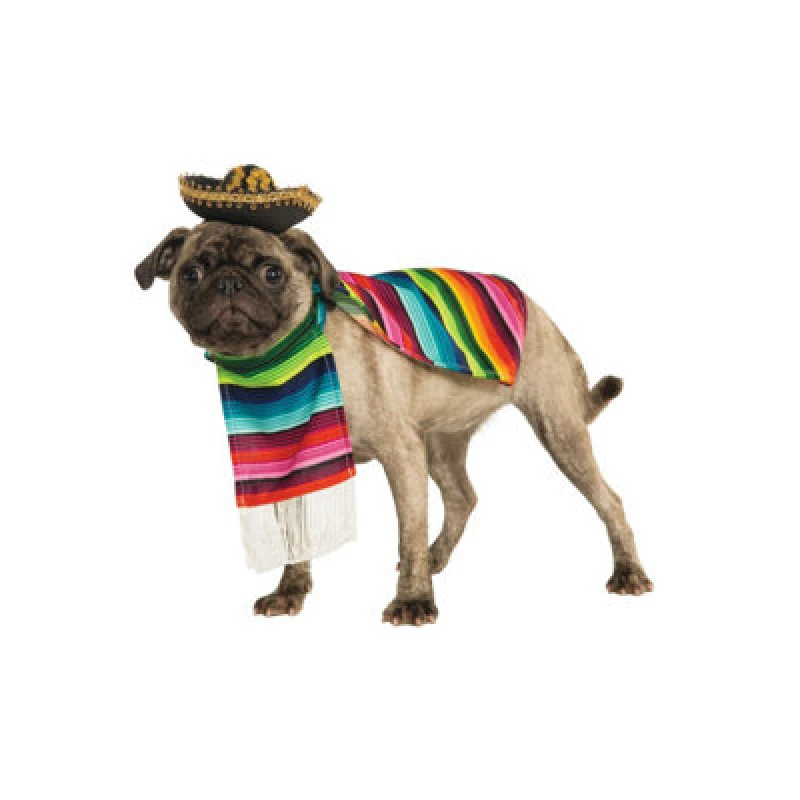 Image of Bristol Novelty Mexican Dog Costume Set Multicoloured (S)