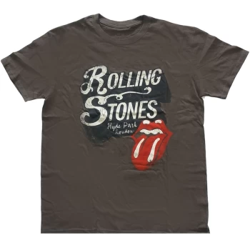 Image of The Rolling Stones - Hyde Park Unisex Medium T-Shirt - Grey