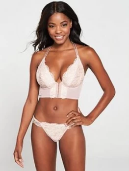 Image of Pour Moi Opulence Front Fastening Bralette - Mink, Mink, Size 32E, Women