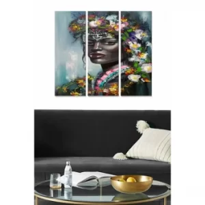 Image of MDF460560355 Multicolor Decorative MDF Painting (3 Pieces)